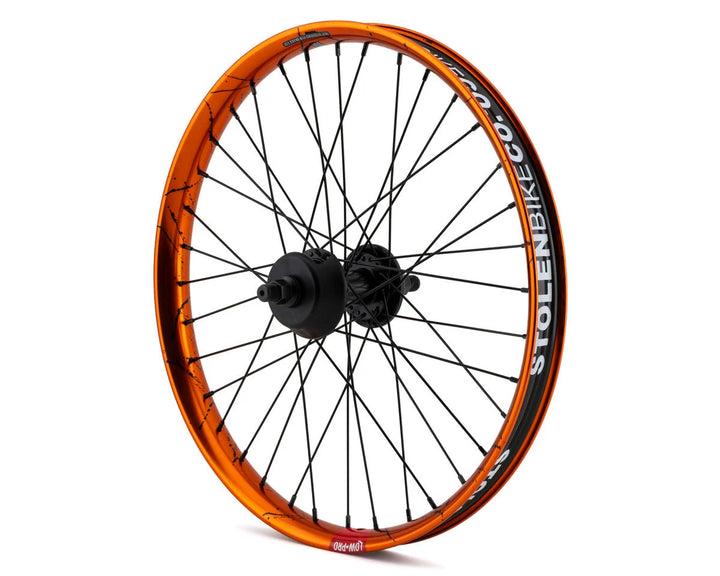 20" RAMPAGE PRO STREET REAR CASSETTE WHEEL, ORANGE / BLACK SPLATTER