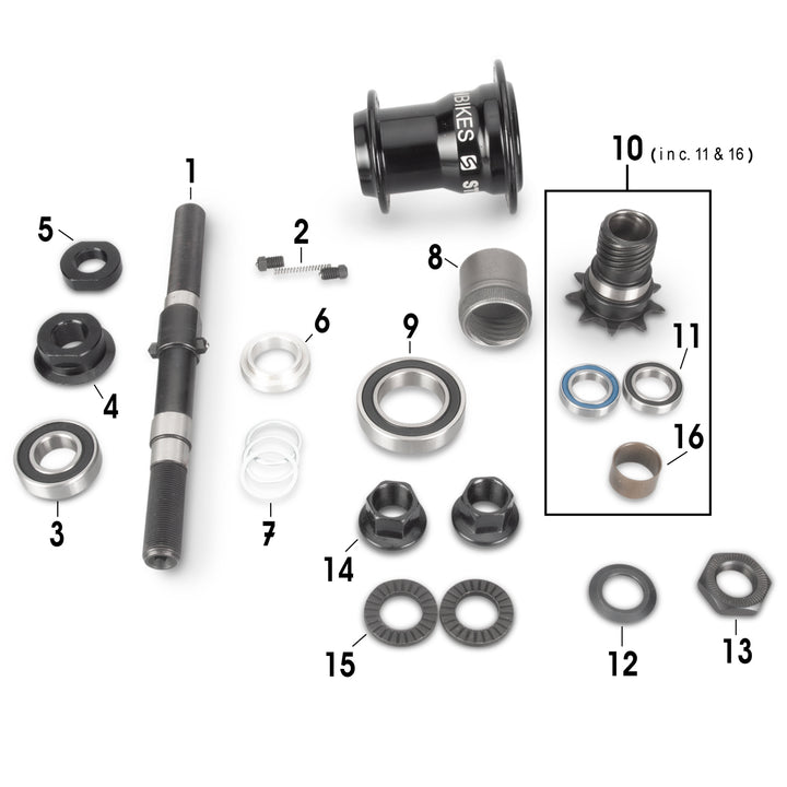 RAMPAGE FREECOASTER HUB SMALL PARTS