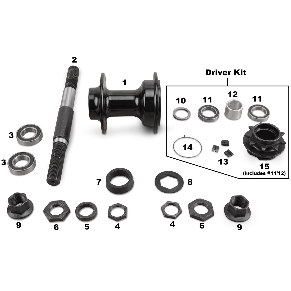 Rampage Rear Hub Small Parts – Stolen Brand